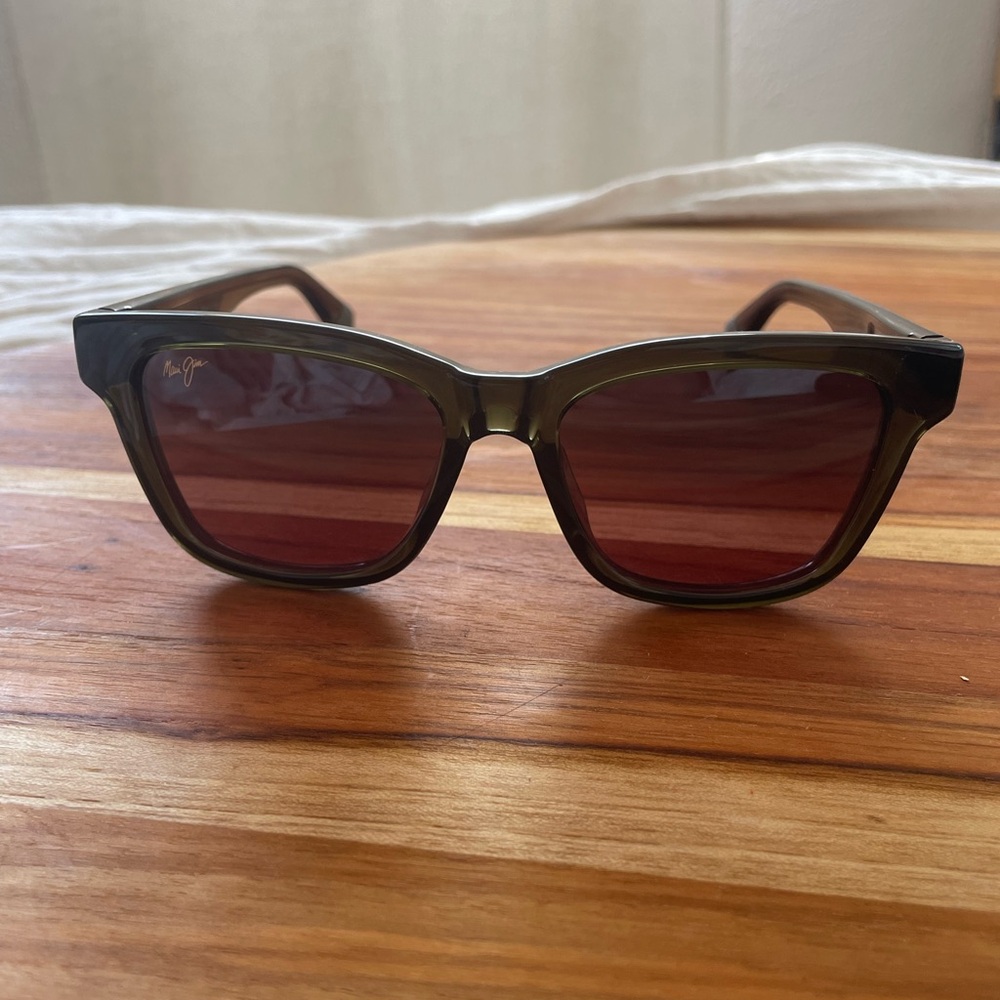 MAUI JIM *NEW* Hanohano Polarized Classic Sunglasses Green with Rose Glass Lens - Picture 4 of 16
